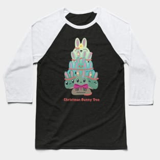 Christmas Bunny Tree Baseball T-Shirt
